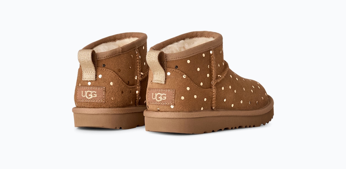 UGG® Classic Ultra Mini Shiny Dots Boot 'Chestnut' 1180422K-CHE