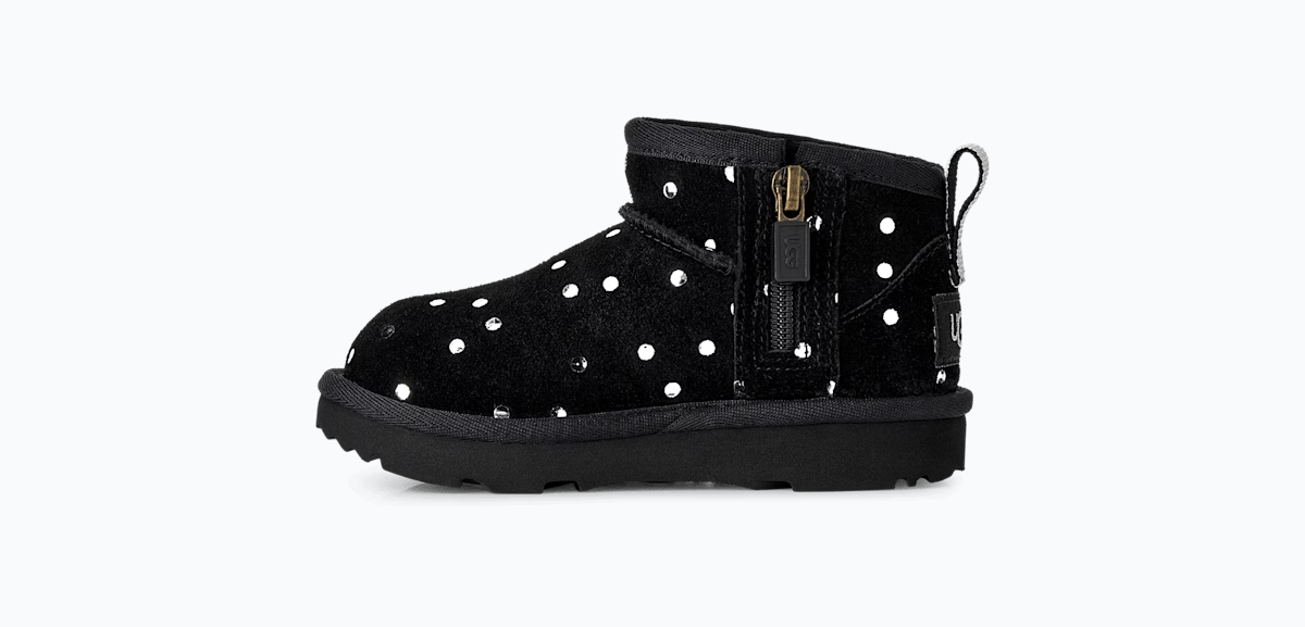 UGG® Classic Ultra Mini Shiny Dots Boot 'Black' 1180422T-BLK