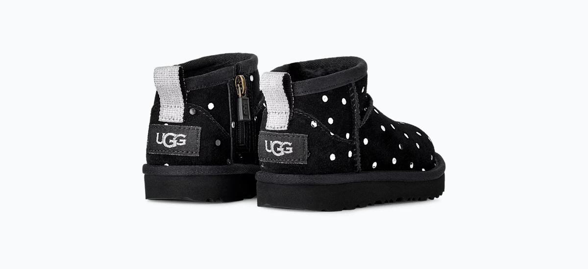 UGG® Classic Ultra Mini Shiny Dots Boot 'Black' 1180422T-BLK