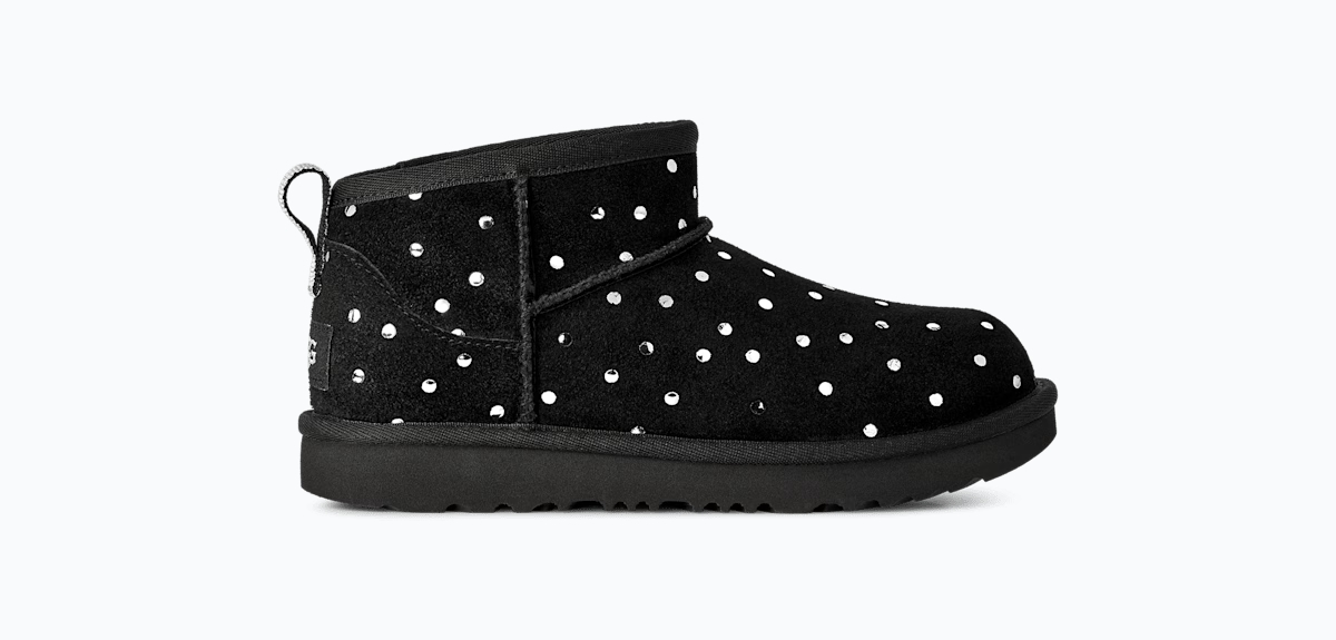 UGG® Classic Ultra Mini Shiny Dots Boot 'Black' 1180422K-BLK