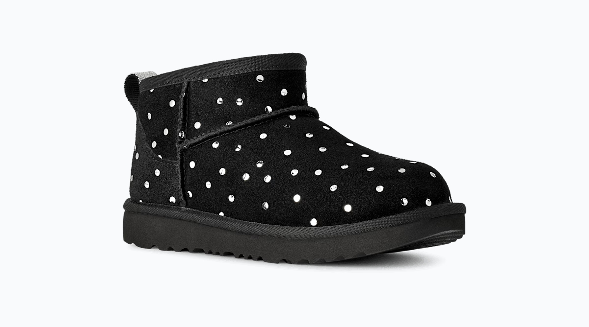UGG® Classic Ultra Mini Shiny Dots Boot 'Black' 1180422K-BLK