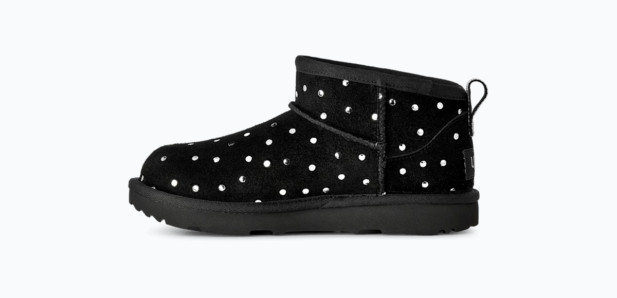 UGG® Classic Ultra Mini Shiny Dots Boot 'Black' 1180422K-BLK