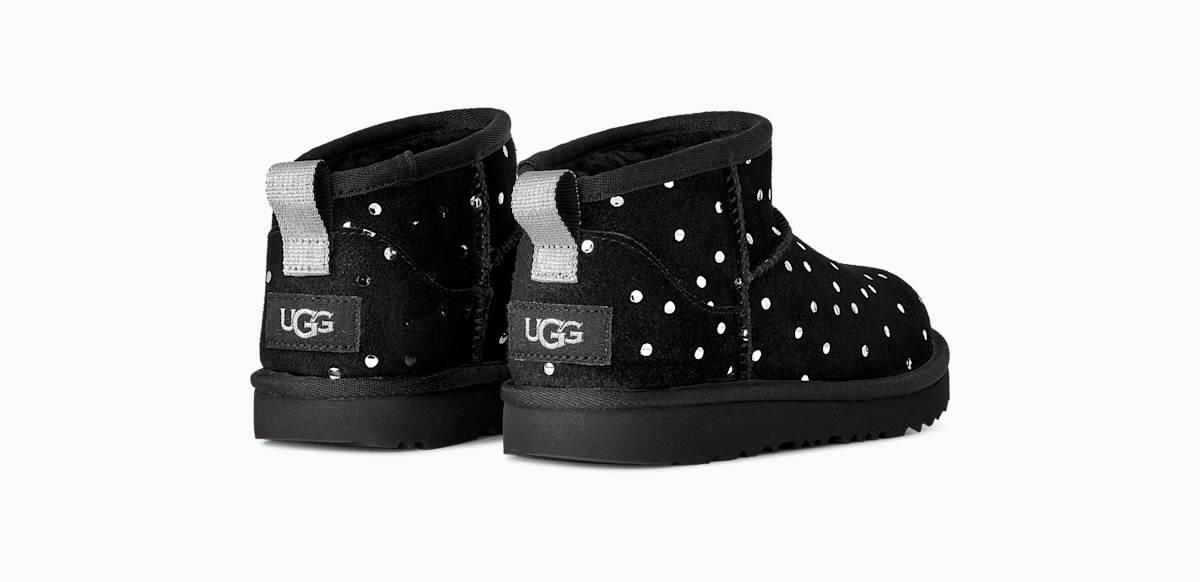 UGG® Classic Ultra Mini Shiny Dots Boot 'Black' 1180422K-BLK