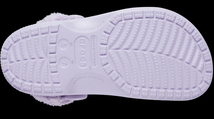 Crocs Baya Lined Fuzz-Strap Clogs 'Lavender' 206633-530