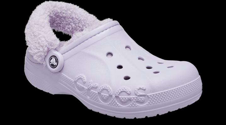 Crocs Baya Lined Fuzz-Strap Clogs 'Lavender' 206633-530