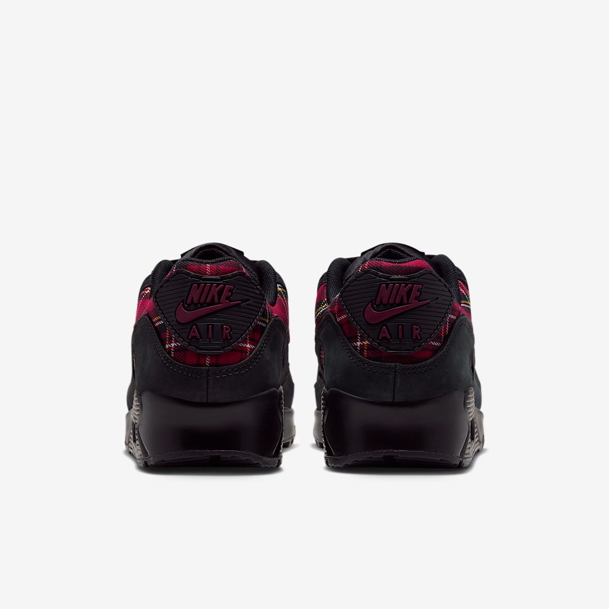 Nike Air Max 90 'Black & Tough Red' - Plaid Pack IR5598-002