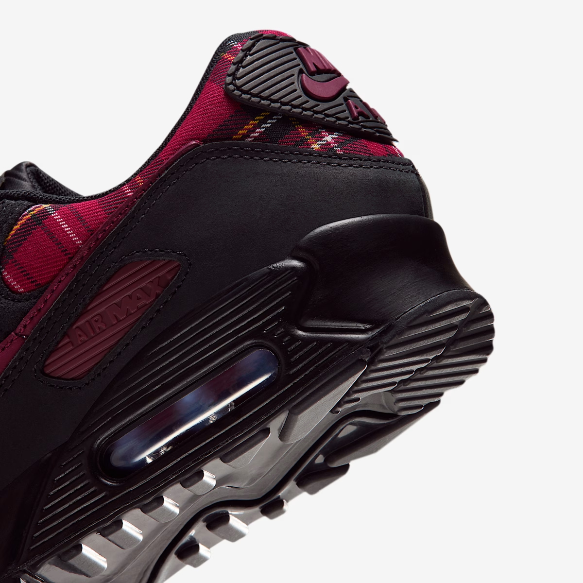 Nike Air Max 90 'Black & Tough Red' - Plaid Pack IR5598-002