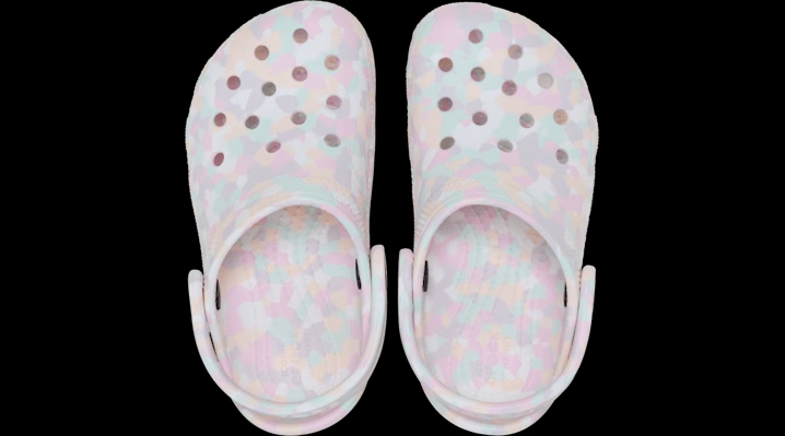 Crocs Toddler Classic Confetti Clogs Ice & Multi 'Ice' 213033-9JZ