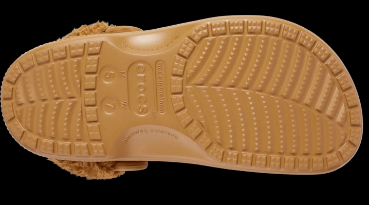 Crocs Baya Lined Fuzz-Strap Clogs 'Sand' 206633-202