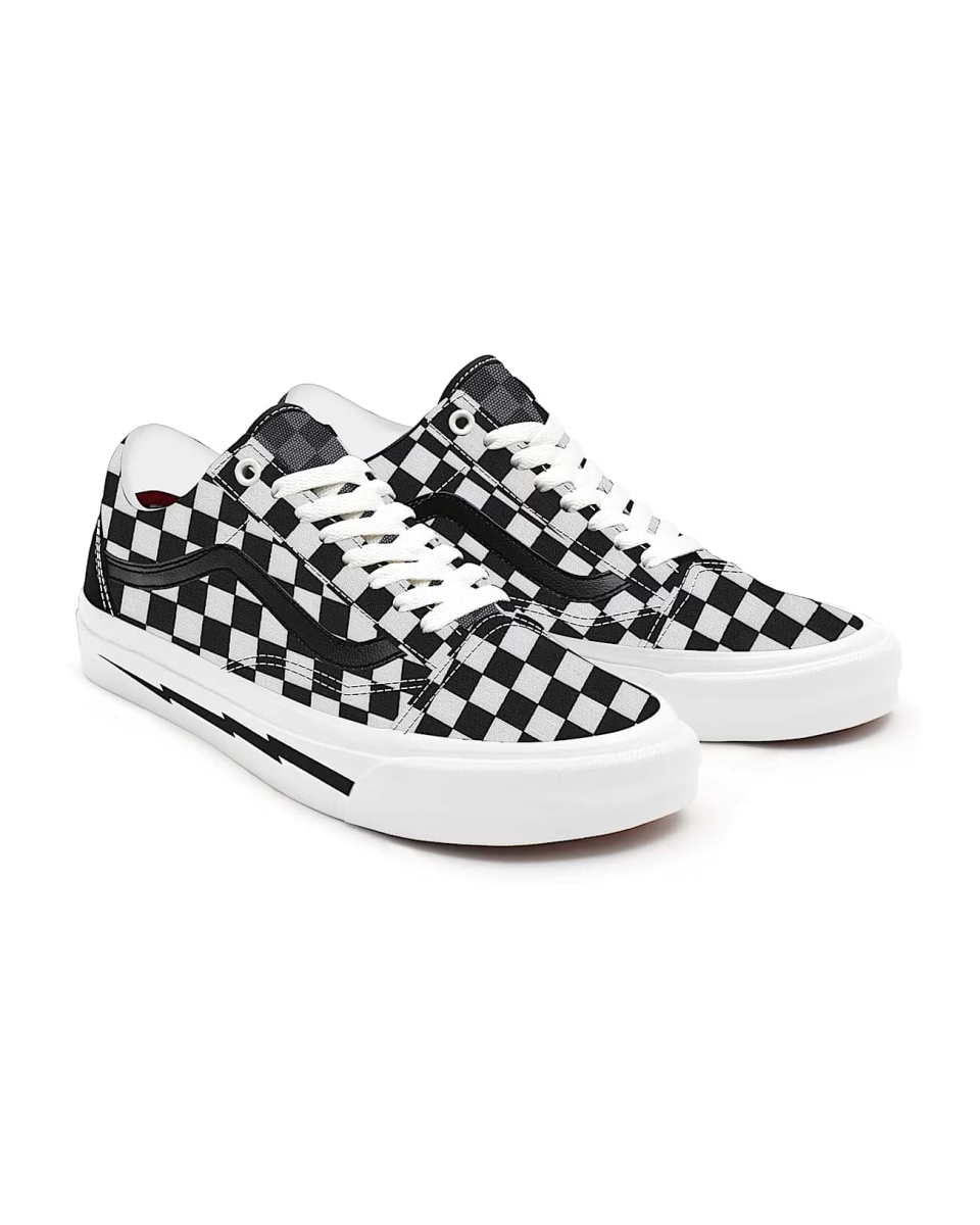 Vans Gepersonaliseerde Lightning Foxing Checkerboard Old Skool VN0A3VC0246