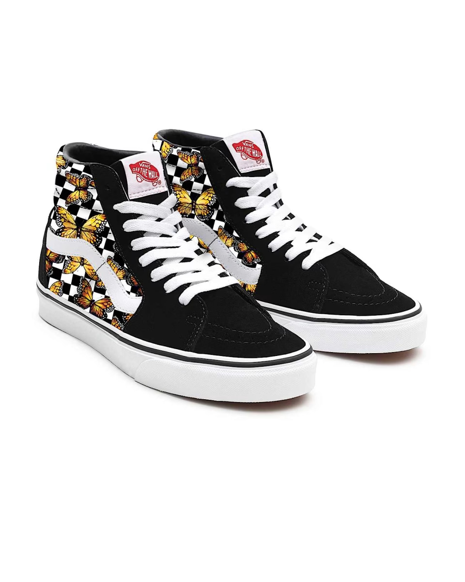 Vans Gepersonaliseerde Butterfly Checkerboard Sk8-Hi VN0A3VC0825