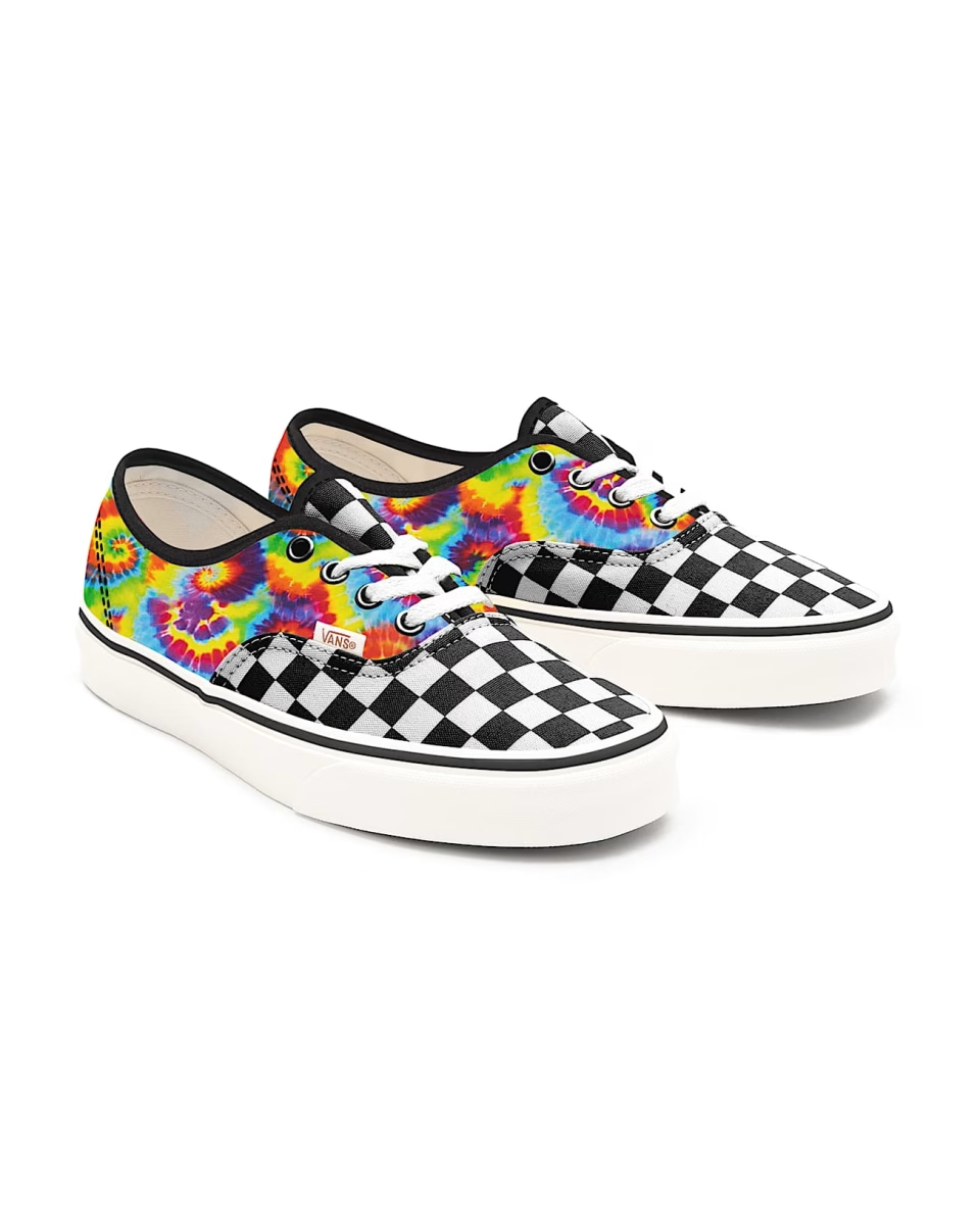 Vans Gepersonaliseerde Tie Dye Checkerboard Authentic VN0A3CS0027