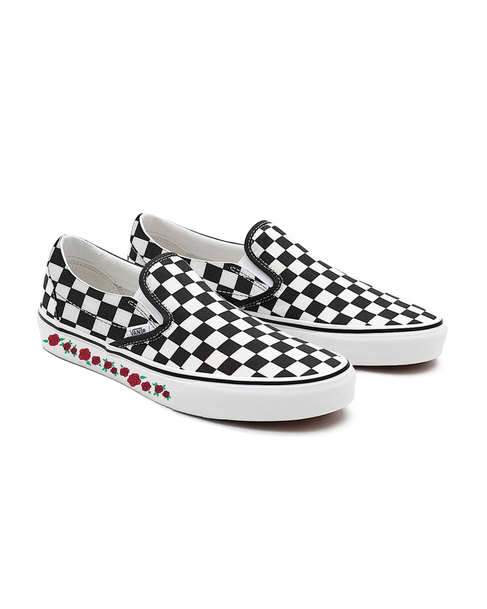 Vans Gepersonaliseerde Checkerboard Rose Slip-On VN0A3CST812