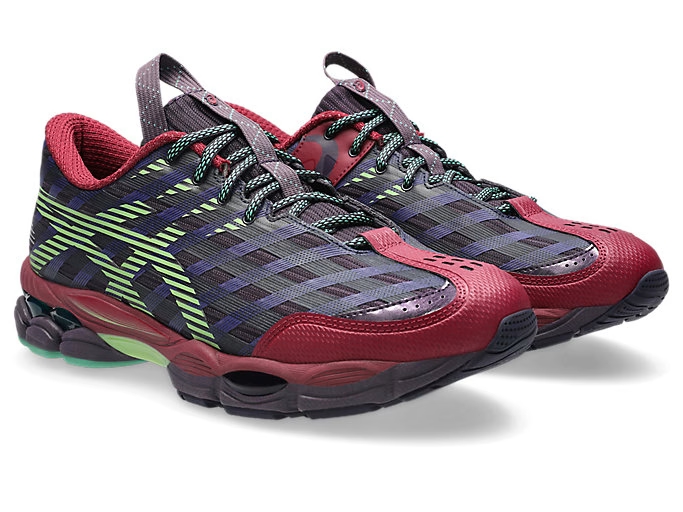 Kiko Kostadinov x ASICS US8-S GEL-SJ33 'Deep Plum & Fresh Grass' 1203B116-500