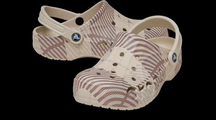 Crocs Baya Holiday Graphic Clogs 'Cobblestone' 211938-2V3