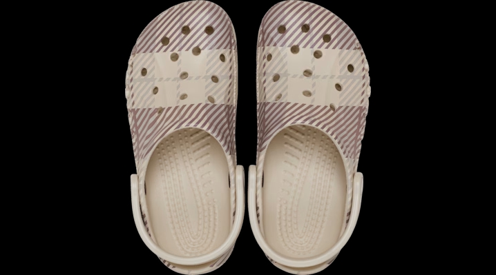 Crocs Baya Holiday Graphic Clogs 'Cobblestone' 211938-2V3