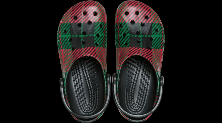 Crocs Baya Holiday Graphic Clogs 'Kelly Green' 211938-310