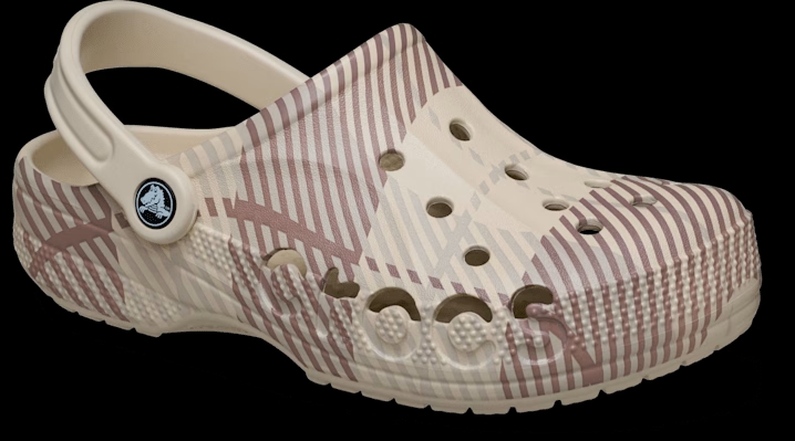 Crocs Baya Holiday Graphic Clogs 'Cobblestone' 211938-2V3