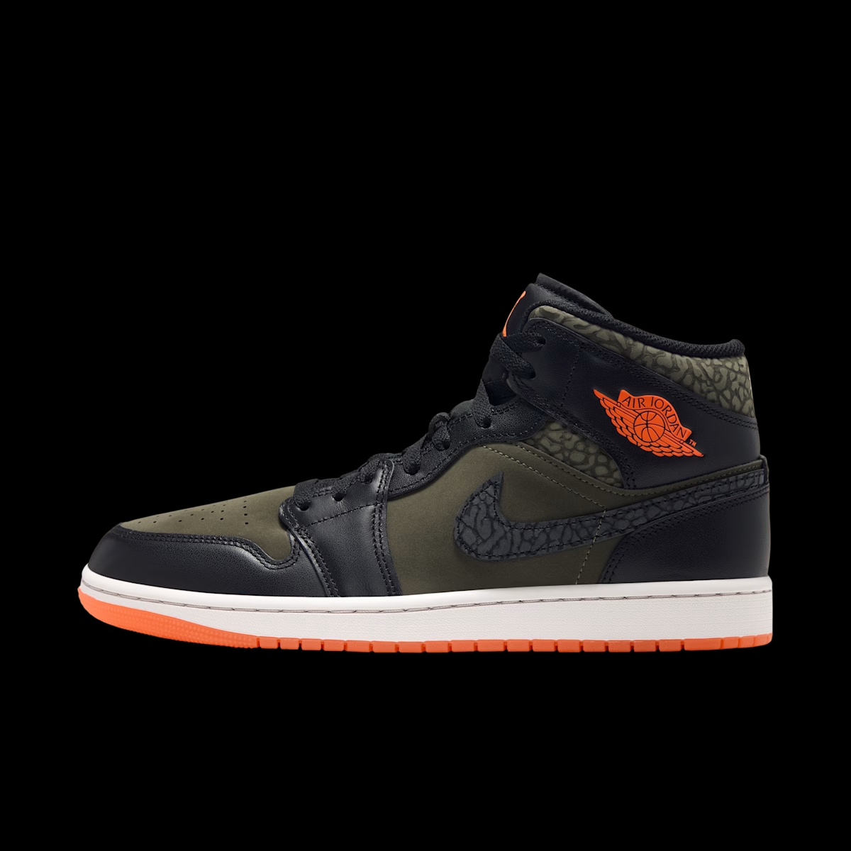 Air Jordan 1 Mid SE 'Cargo Khaki & Total Orange' JA4150-325