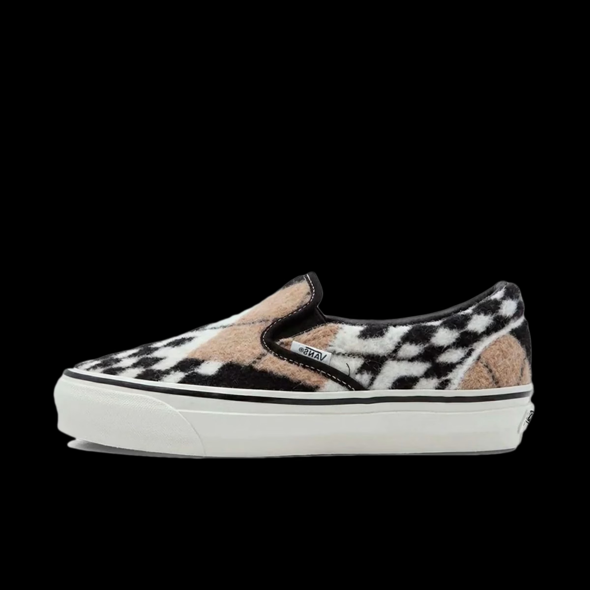 Pringle of Scotland x Vans Slip-On 98 'Black Marshmallow' VN000EEZBPR1