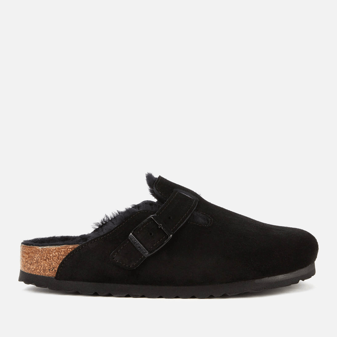 Birkenstock Women's Boston Suede/Shearling Mules 259883