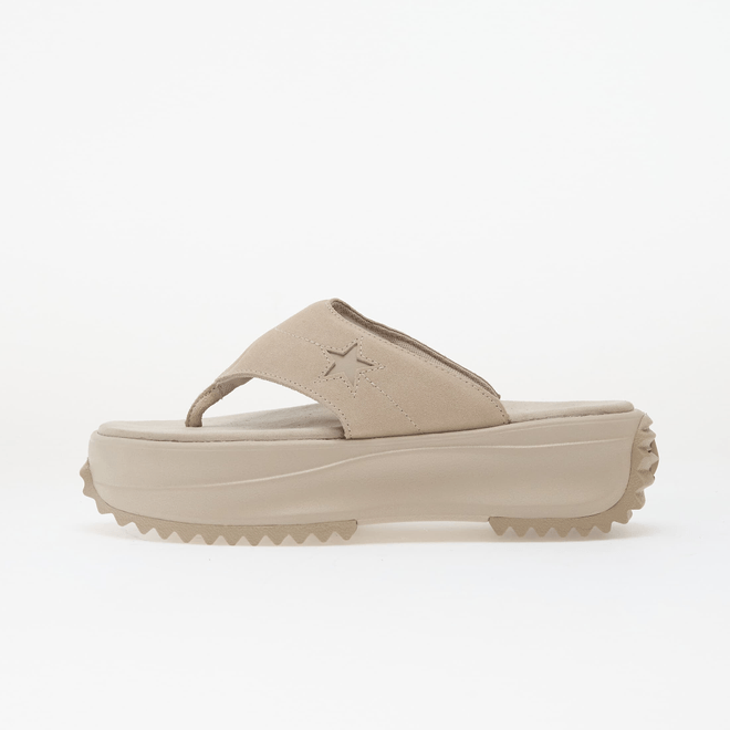 Converse Run Star Sandal Platform Suede Papyrus A20651C