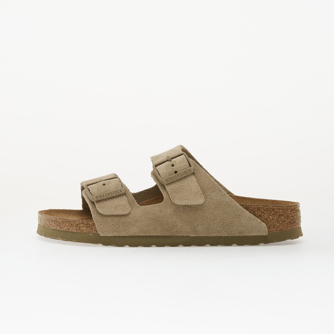 Birkenstock Arizona Suede Leather Unisex Faded Khaki 1032061