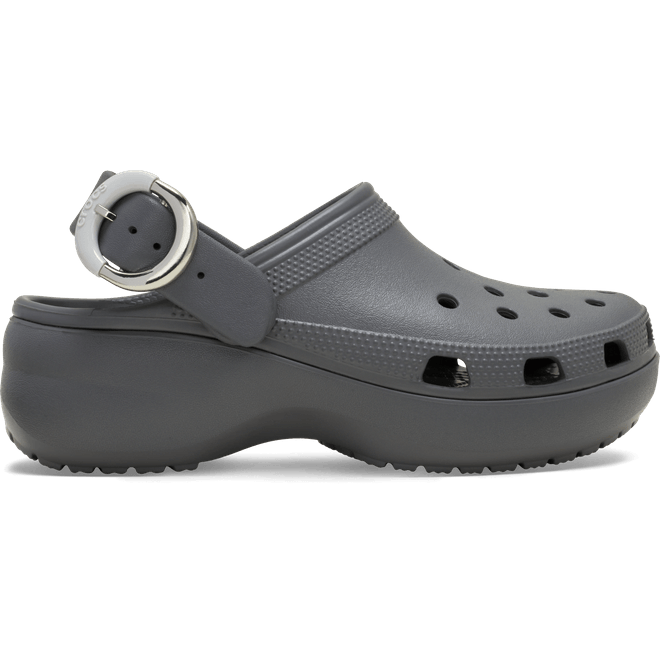 Crocs Women Classic Platform Dipped Buckle Clogs Carbon 213230-0YK
