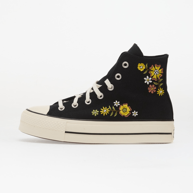 Chuck Taylor All Star Lift Embroidered Flowers - Converse Black A16864C