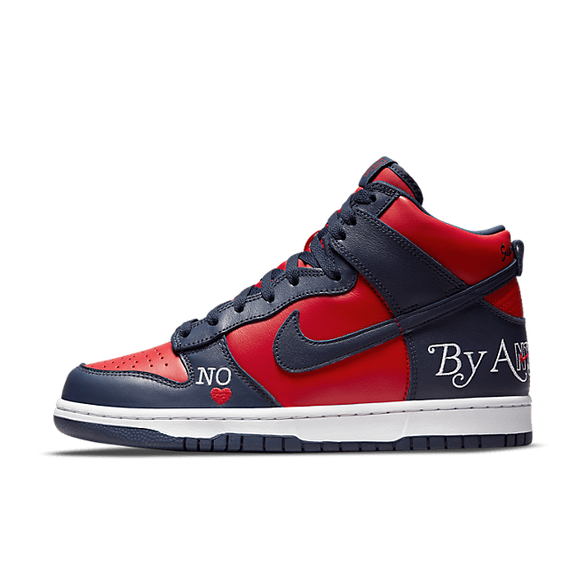 Supreme X Nike SB Dunk High 'By Any Means' - Navy DN3741-600