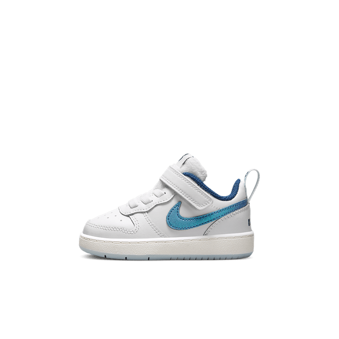 Kids Nike Court Borough Low 2 SE TD White Blue Skate DQ5981-100