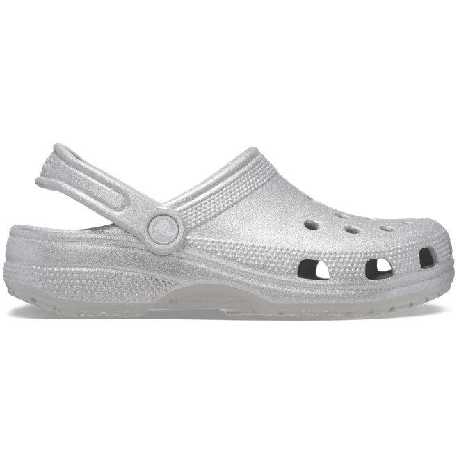 Crocs Unisex Classic Glitter Clogs Silver Glitter 205942-0IC