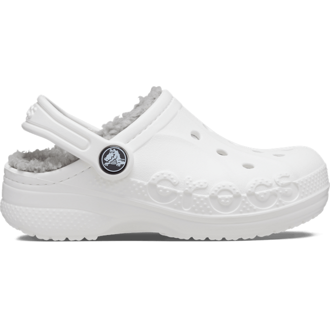 Crocs Toddler Baya Lined ClogsKinder White / Light Grey 207501-11H