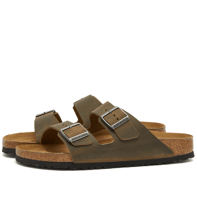 Birkenstock Arizona Faded Khaki Oiled Leather 1027039