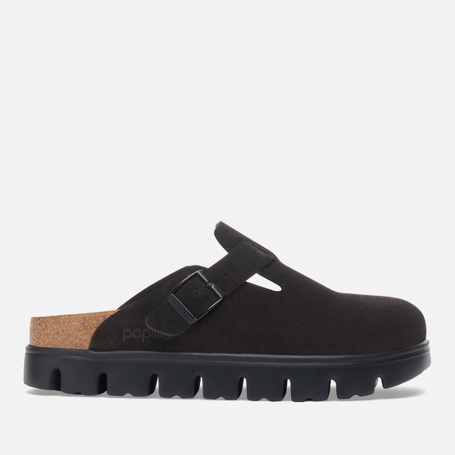 Birkenstock Papillio Boston Chunky Suede Slim Fit Mules Black 1028317
