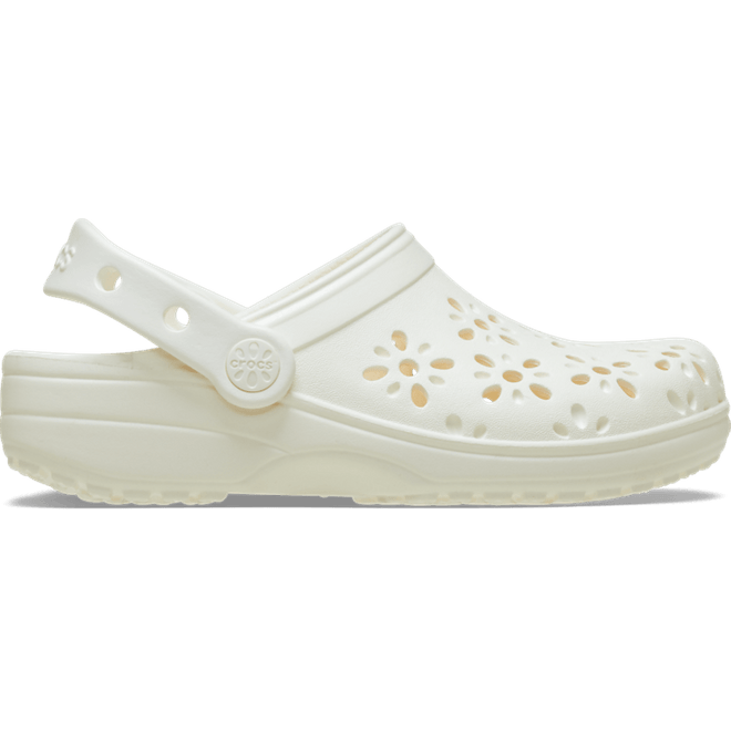 Crocs Kids Toddler Classic Floral Cut-Out Clogs Chalk 210944-0WV
