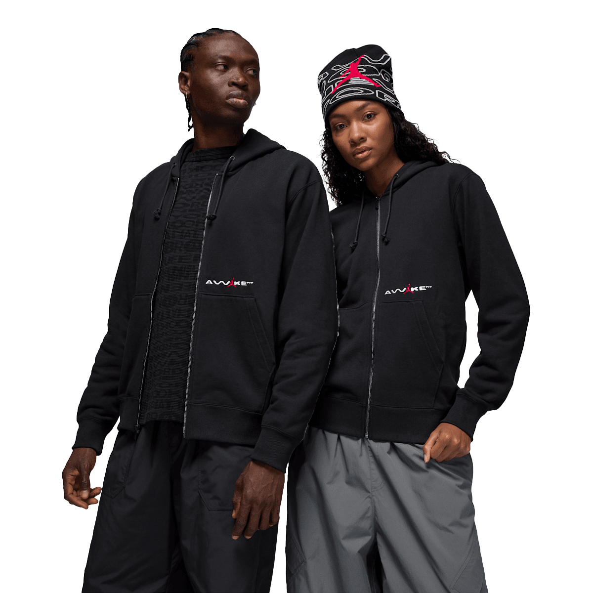 Awake NY x Jordan Full-Zip Fleece Hoodie 'Black' IB7288-010
