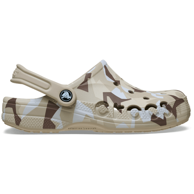 Crocs Baya Seasonal Printed Clogs Cobblestone/White 206230-2ZB