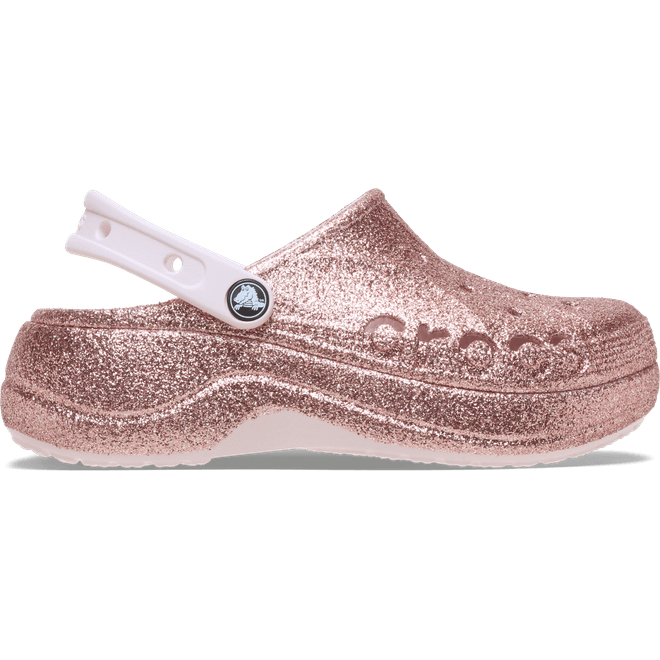 Crocs Women Baya Platform Glitter Clogs Barely Pink 208459-6PI
