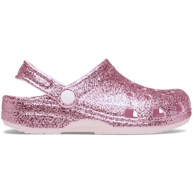 Crocs Kids Toddler Classic Chunky Glitter Clogs Pink Milk 211940-6ZW