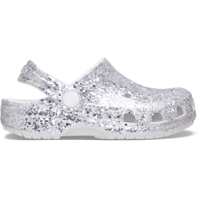 Crocs Toddler Classic Dazzle Glitter Clogs Kinder Silver 213916-040
