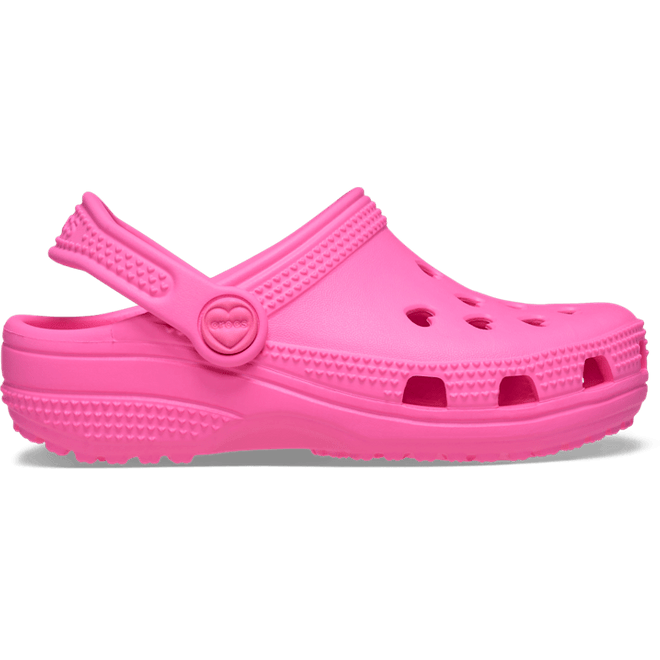 Crocs Toddler Classic Hearts Cut Out Clogs Kinder Pink Punch 214207-7EK