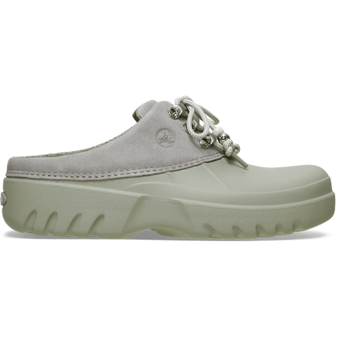 Crocs Axle Suede Mule Clogs Elephant 214137-1LM