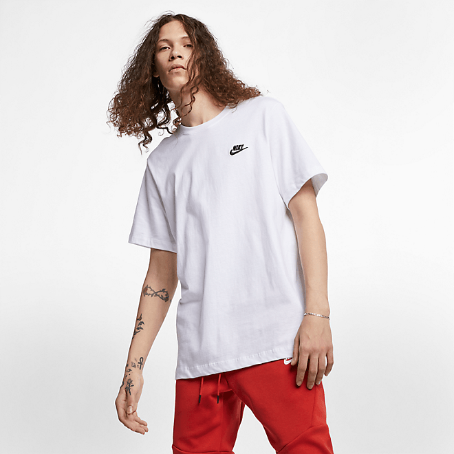 Nike Sportswear Club T Shirt White Black AR4997-101