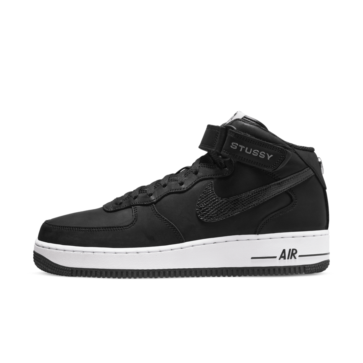 Stussy x Nike Air Force 1 Mid 'Black' DJ7840-001