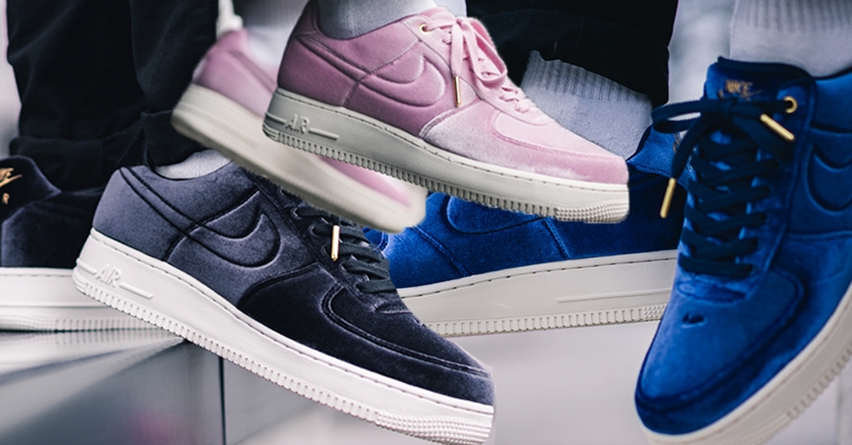 De Air Force 1 '07 Premium 3 nu bedekt in velvet