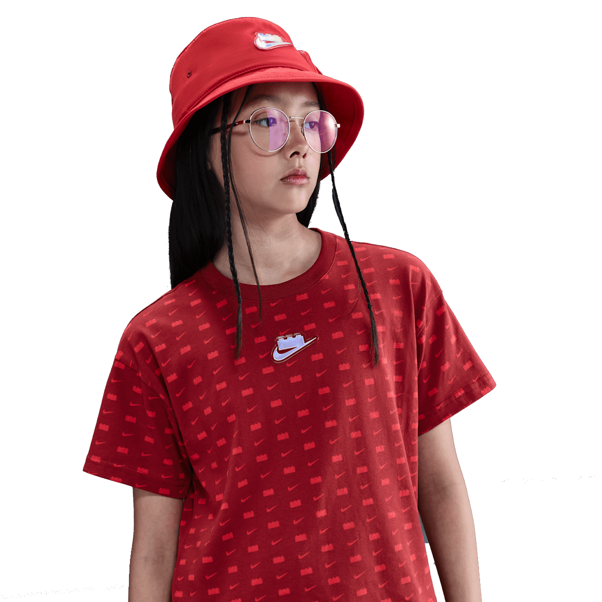 LEGO® x Nike Shirt GS 'Dark Cayenne' IB4463-689