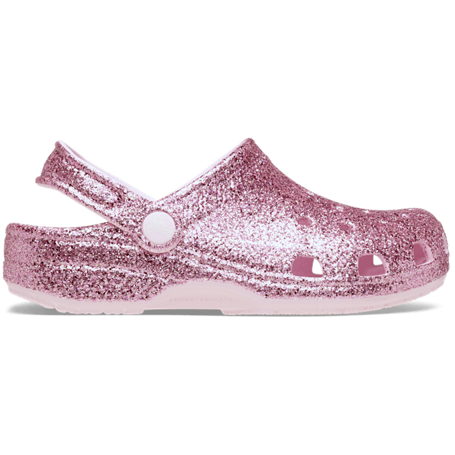 Crocs Kids Classic Chunky Glitter Clogs Pink Milk 211939-6ZW
