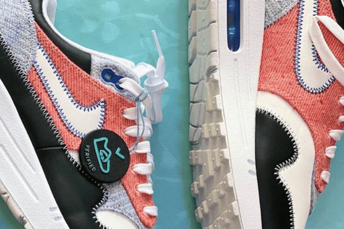 De Nike Air Max 1 'Stitch' is gemaakt met gerecycled materiaal