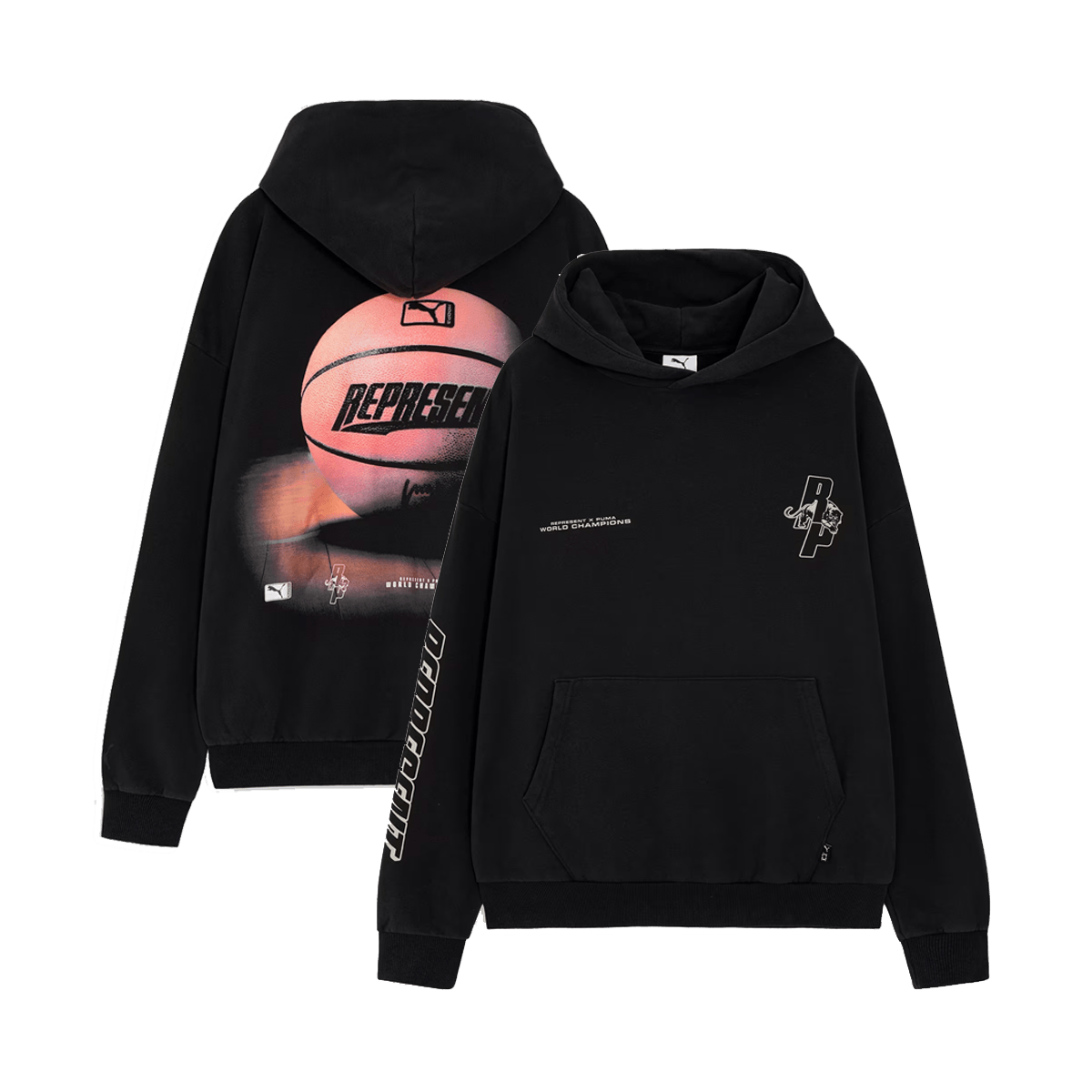 Represent x PUMA Graphic Hoodie 'Black' 635797-01